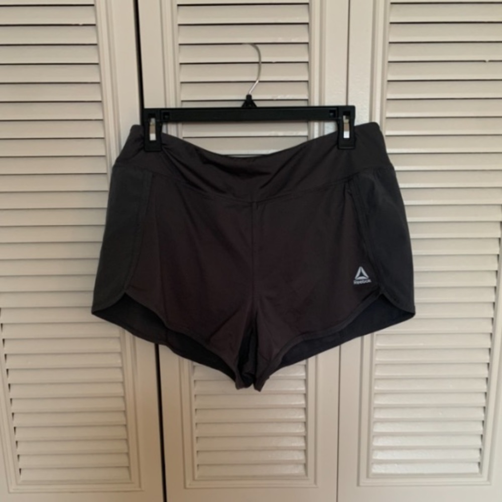 Reebok Dark Grey Athletic Shorts with liner